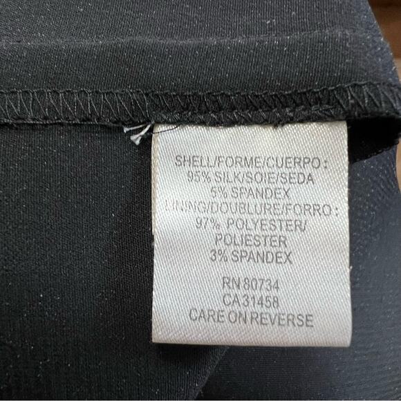 BCBGMaxAzria 100% Silk Halter Dress Women's 6 Black Glam Cocktail Marilyncore - Picture 13 of 13